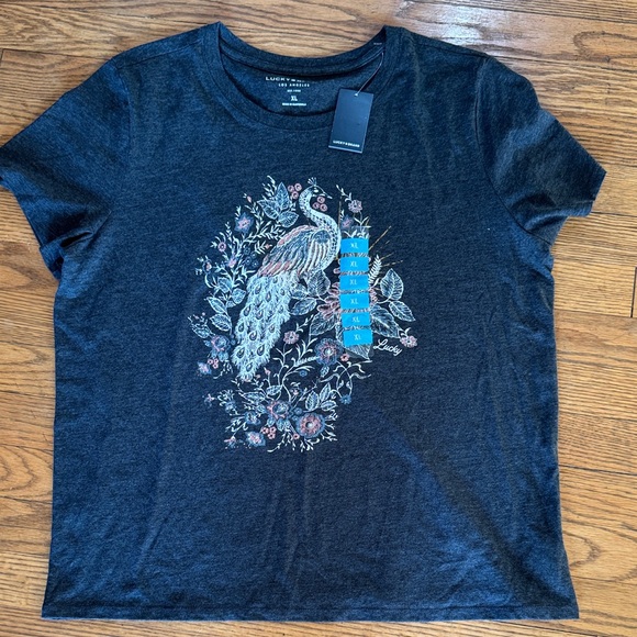 Lucky Brand peacock tee - Picture 1 of 6